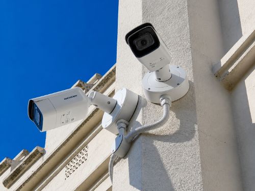 CCTV camera installed in a City of London office reception