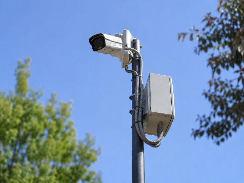 CCTV camera installed in a City of London office reception