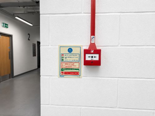 Fire alarm device in a managed commercial building in Westminster