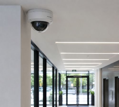 CCTV camera installed in a Southwark commercial building reception